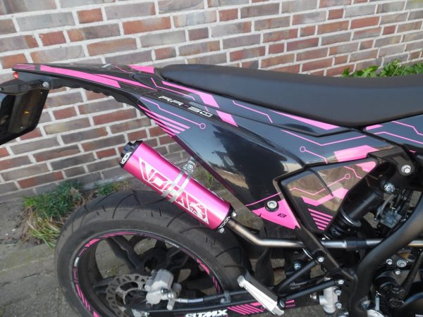 Custom Made Sherco SM-RS Euro 5 2T Zwart/Roze "Monster" Nieuw - Afbeelding 8