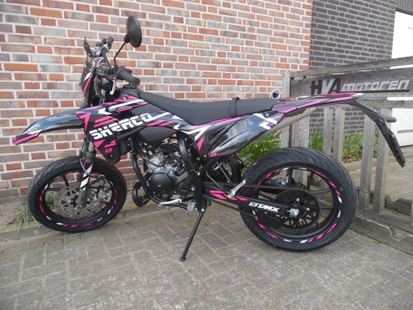 Custom Made Sherco SM-R Euro 5 2T Zwart/Roze Nieuw - Afbeelding 4